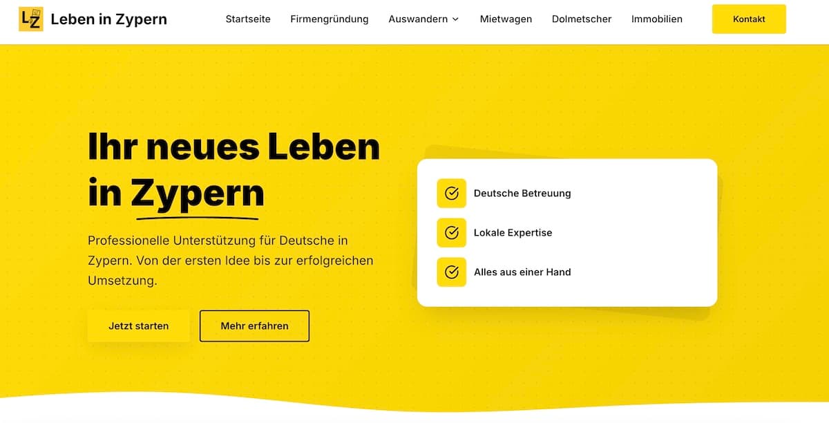 Leben in Zypern: German Language Cyprus Guide Website
