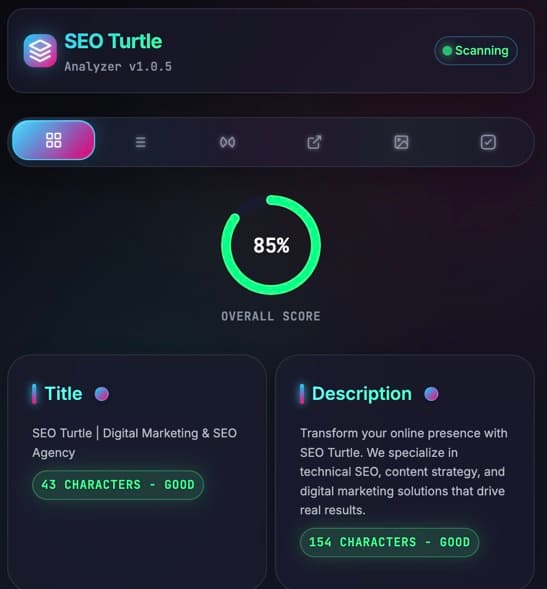 Chrome Extension SEO Rating