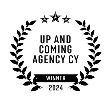 Up and Coming Agency Cyprus winner badge 2024