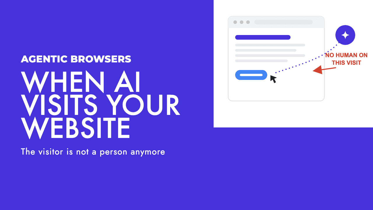 Agentic browsers explained, what happens when ChatGPT Atlas or Perplexity Comet visits your website as an AI agent instead of a human, guide by SEO Turtle