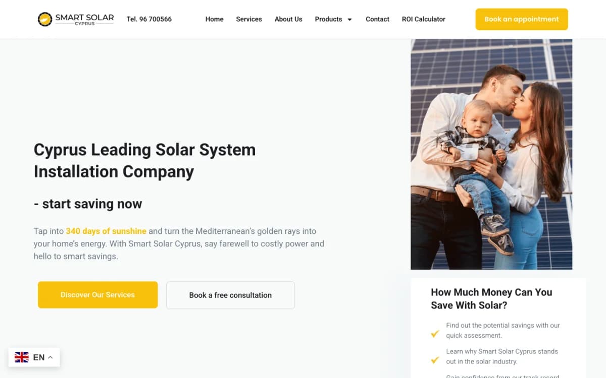 Smart Solar Cyprus: From Launch to 629 Monthly Clicks For A Cyprus Solar Installer
