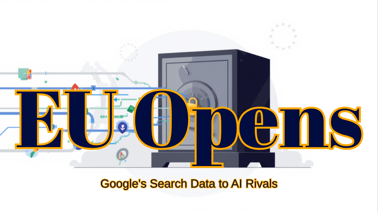 Google's search index being opened up to rival AI assistants under the EU Digital Markets Act, illustrated for Cyprus and EU businesses, by SEO Turtle